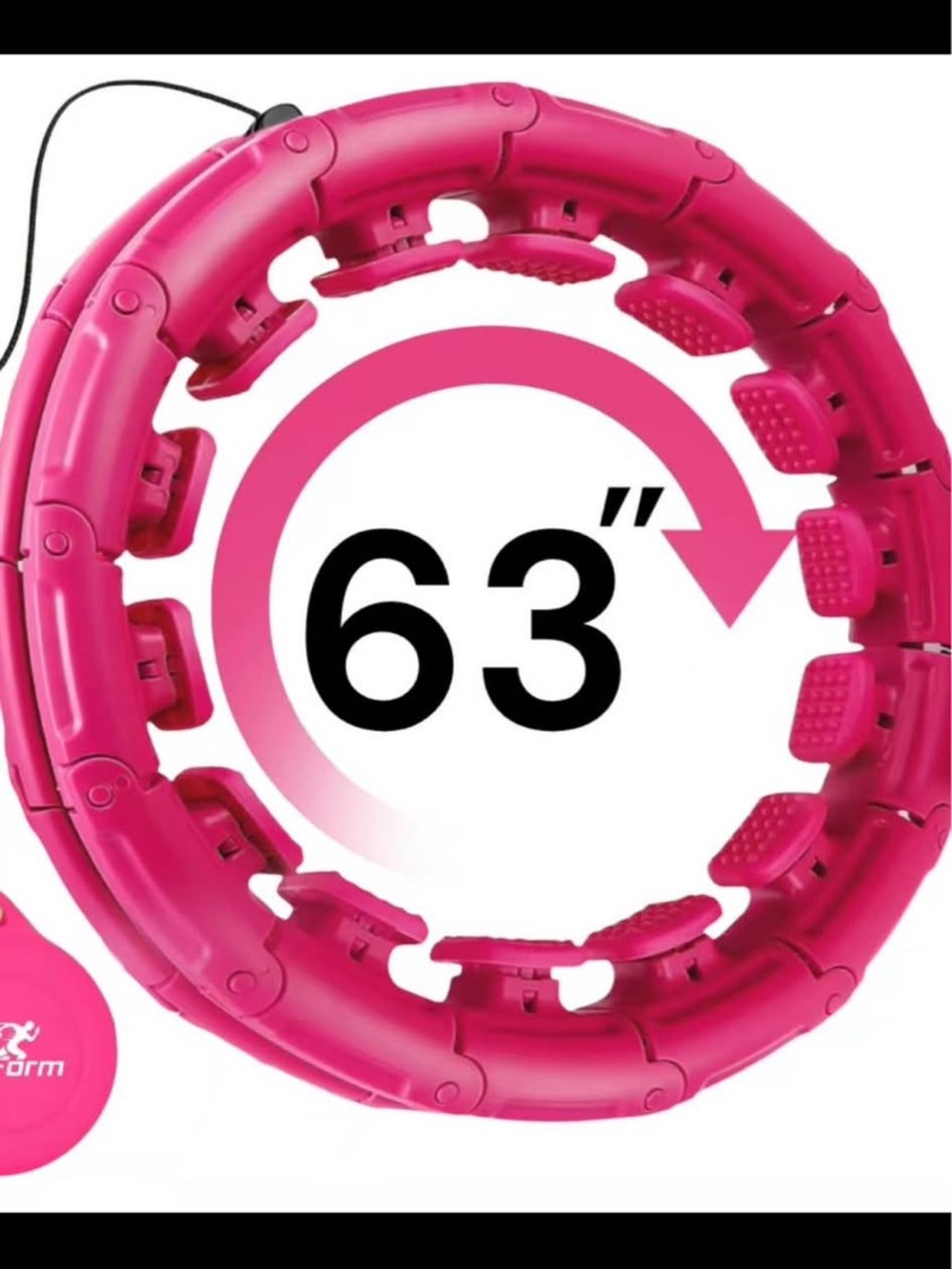 Weighted Fitness Hula Hoop - Bright Pink